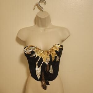Vintage Gelmart Sequined Bustier 36B